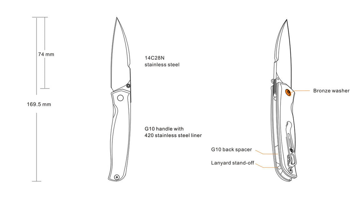 Ruike P662-B schließendes taschenmesser