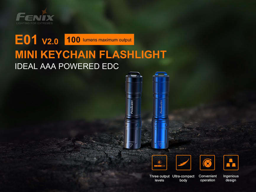 Fenix E01 V2.0 mini taschenlampe