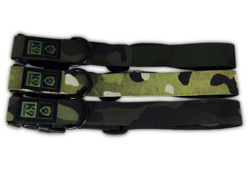 K9 Thorn halsband 25mm, tarnfarbe schwarz
