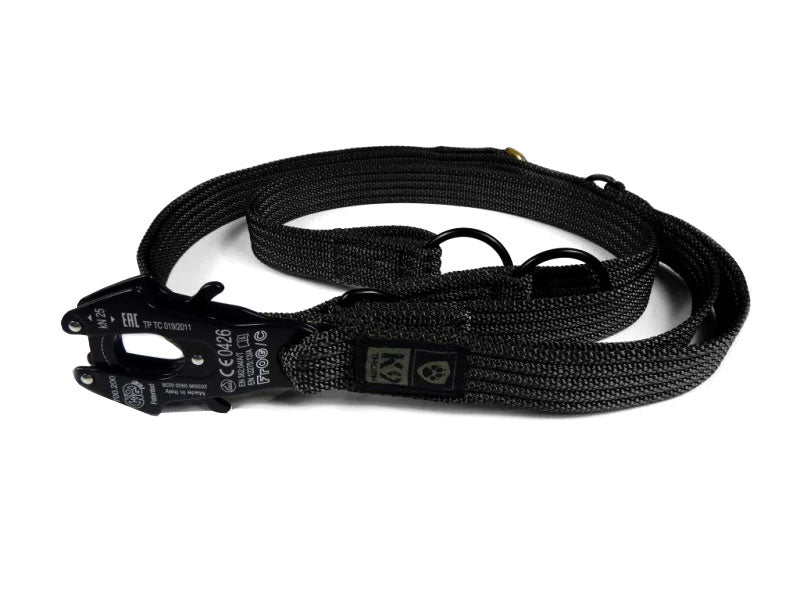 K9 Thorn Kong-Frog-Karabiner Doppelleine mit schwarz, 255 cm