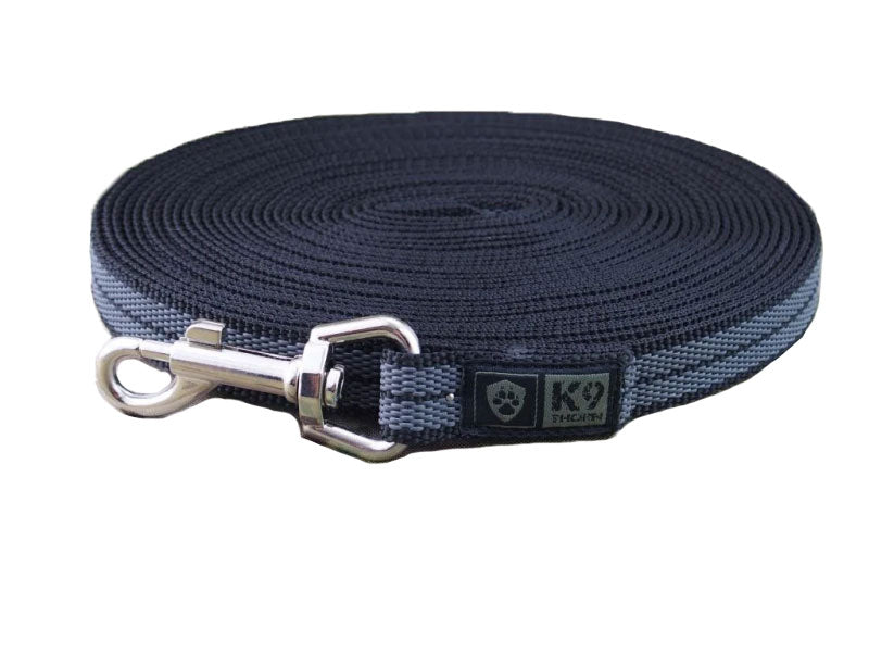 K9 Thorn rutschfeste leine mit karabiner, schwarz, 10M
