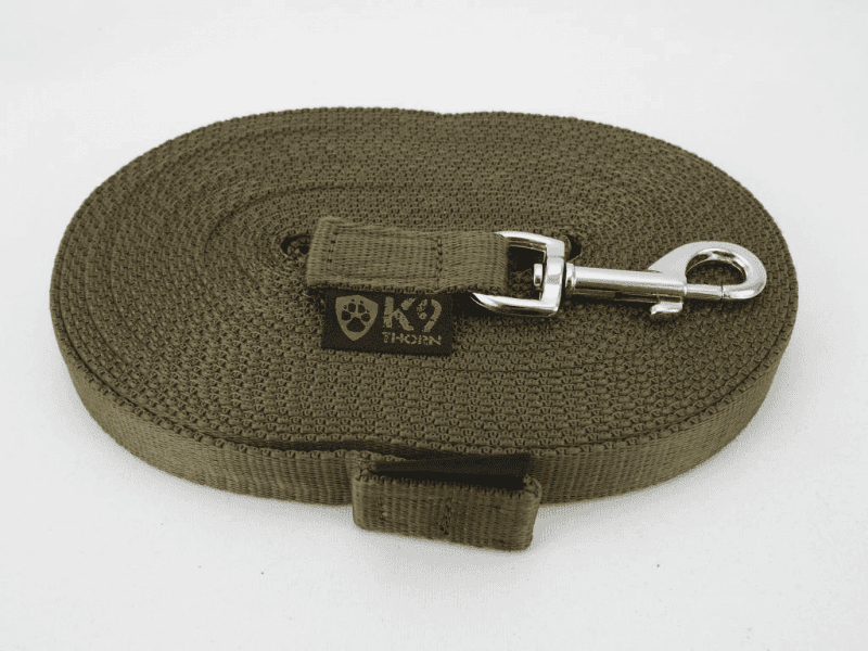 K9 Thorn leine mit Karabiner 20mm/10m, oliv