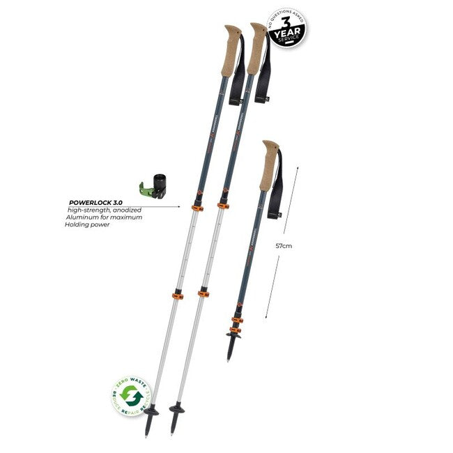 Komperdell Ridgehiker Cork Powerlock K Trekkingstöcke mit Antishock-Dämpfungssystem
