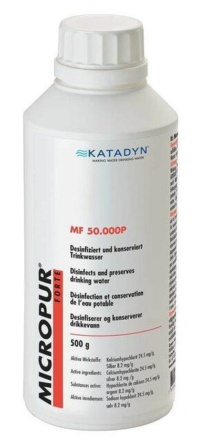 Katadyn Micropur Forte MC 50'000P wasserdesinfektionspulver, 500g