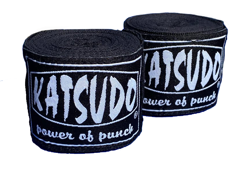 Katsudo Path Elastische Boxbandagen, schwarz