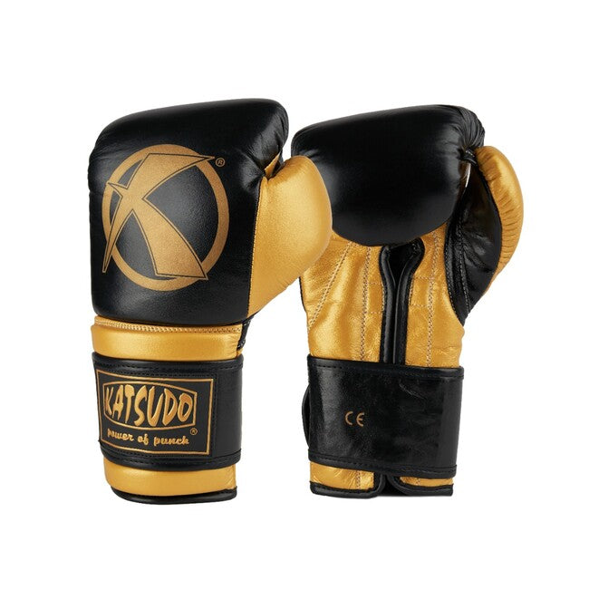 Katsudo Fight Boxhandschuhe, schwarz-gold