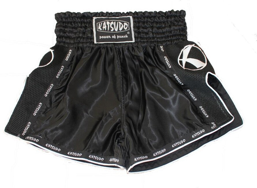 Katsudo Huricane Thai-Boxshorts, schwarz