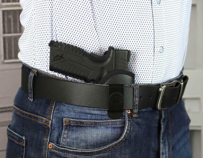Falco Smith Glock 43X nylonholster zum tragen in der hose, schwarz rechts