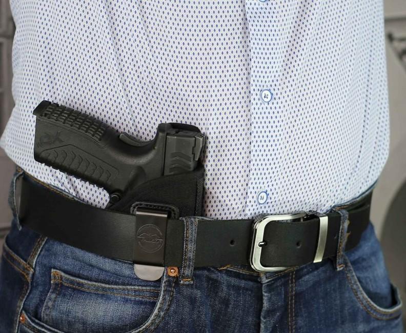 Falco CZ P07 nylon-holster mit verdeckter trageweise der waffe, schwarz rechts