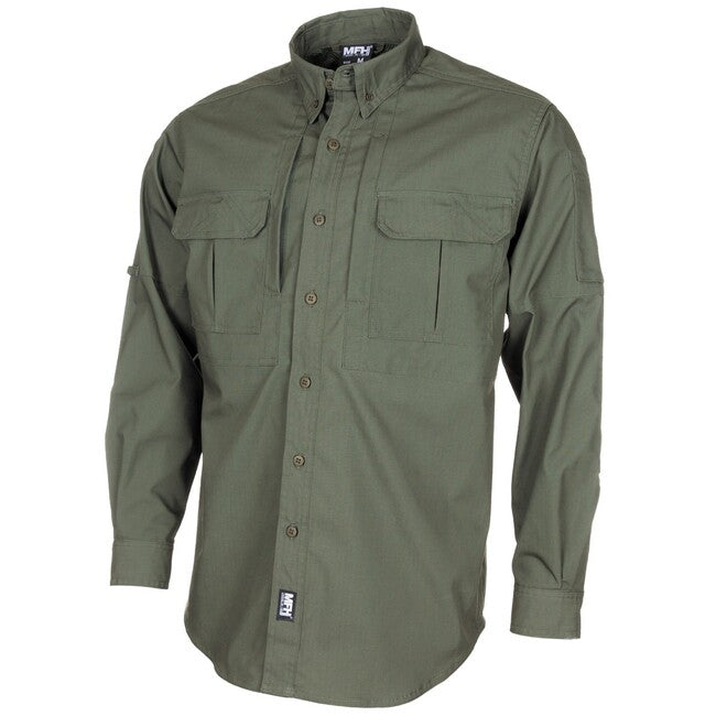 MFH Professional T-Shirt Attack Langarm, potiahnute teflonom, OD green