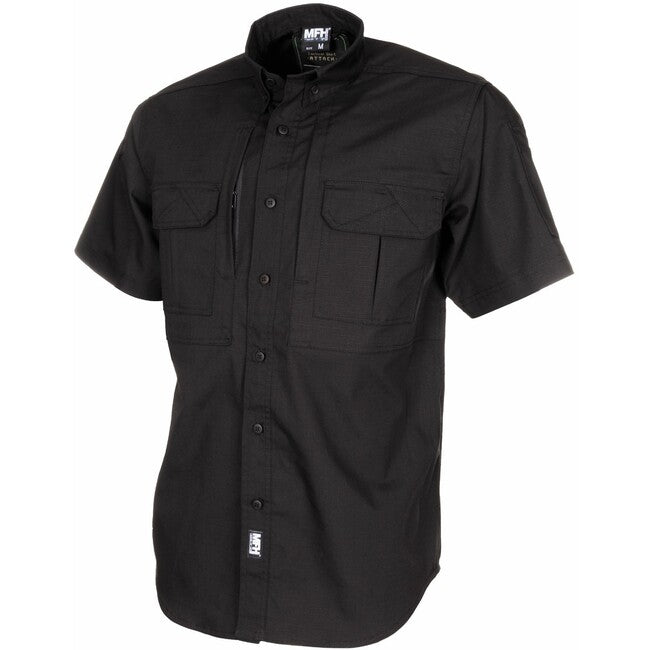 MFH Professional T-Shirt Attack Kurzarm, potiahnute teflonom, schwarz
