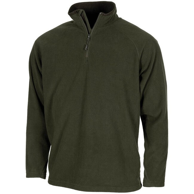 MFH Troyer Langarm-Fleece-T-shirt, od grün