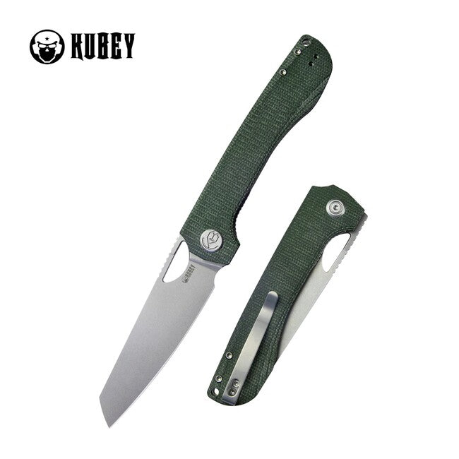 KUBEY Elang Grün Micarta Schließmesser
