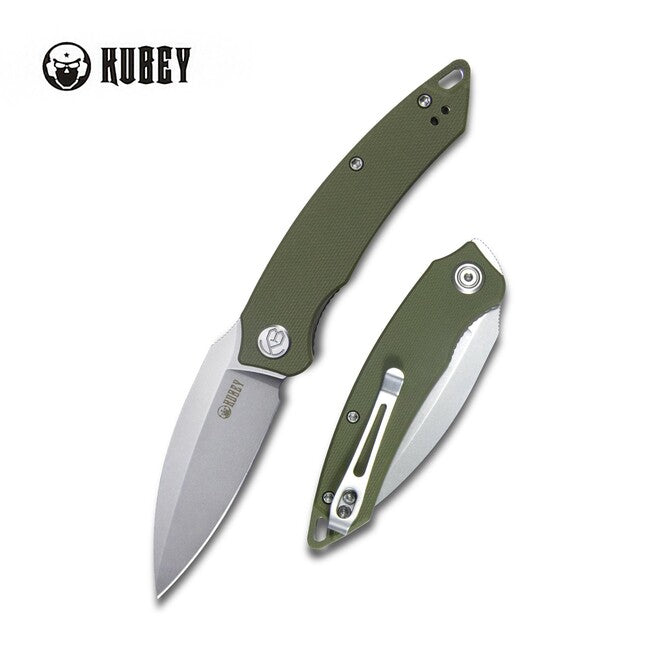 KUBEY Leaf Green G10 schließmesser