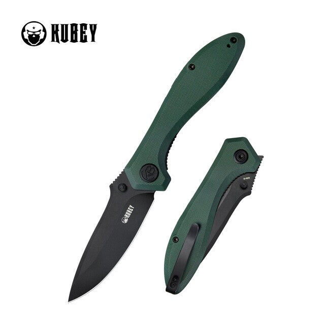 KUBEY Ruckus Grün & Schwarz Schließmesser