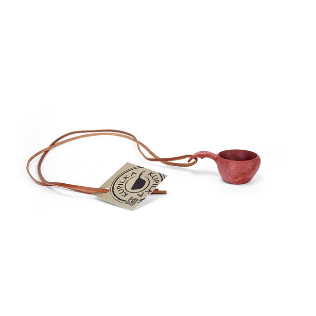 Kupilka 1 Mini-Becher mit Lederkordel, rot