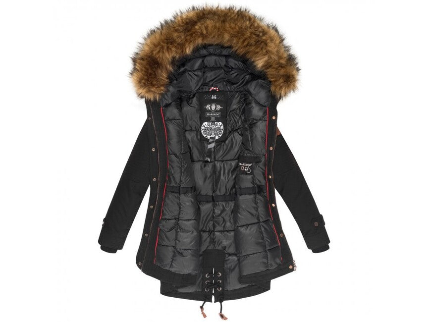 Marikoo LA VIVA PRINCESS damen-winterjacke mit kapuze, Wine
