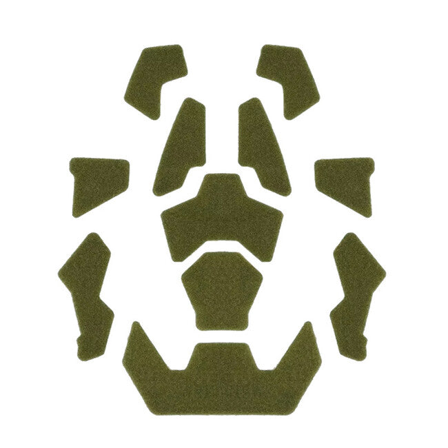 Leguon Klettverschluss-Set für Helm Patch, olivgrün