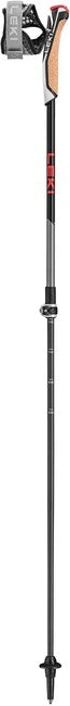 LEKI Instructor Lite Nordic Walking stöcke, dunkel-anthrazit-silber-grau-hellrot, 100 - 125 cm