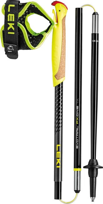 LEKI Evotrail FX.One TA Trailrunning-Stöcke, schwarz-neongelb-dunkelanthrazit