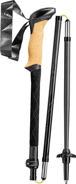 LEKI Black Series FX Carbon trekkingstöcke, schwarz-schwarz-natural carbon, 110 - 130 cm