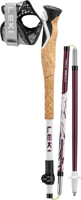 LEKI Cross Trail FX Superlite Compact Trekkingstöcke, weiß-ferro-schwarz, 100 - 120 cm