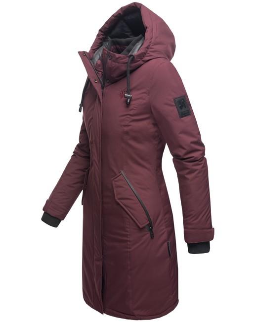 Navahoo LETIZIAA Weinrot damen Wintermantel mit Kapuze