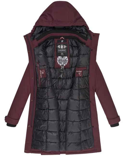 Navahoo LETIZIAA Weinrot damen Wintermantel mit Kapuze