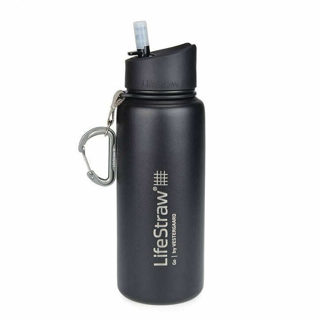 Lifestraw Go Edelstahl-Filterflasche 700ml, schwarz