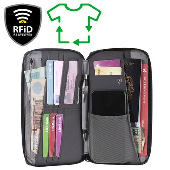 Lifeventure Travel Document Pouch RFID Protection, Grey