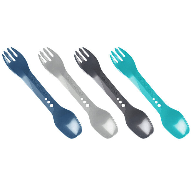 Lifeventure Ellipse Spork Multifunktions-Bestecksatz 4er-Pack, mehrfarbig