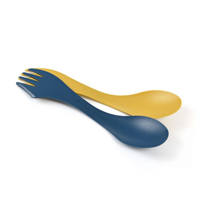Light My Fire Spork Multifunktionslöffel für Linkshänder, gelb/blau