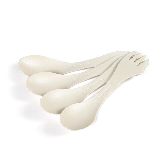 Light My Fire Spork Multifunktionslöffel original 4 Stück, creme