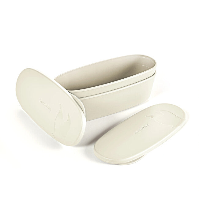 Light My Fire SnapBox oval 2tlg, creme