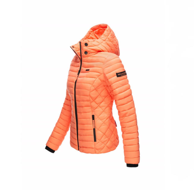 Marikoo Samtpfote damen-Übergangsjacke mit Kapuze, orange