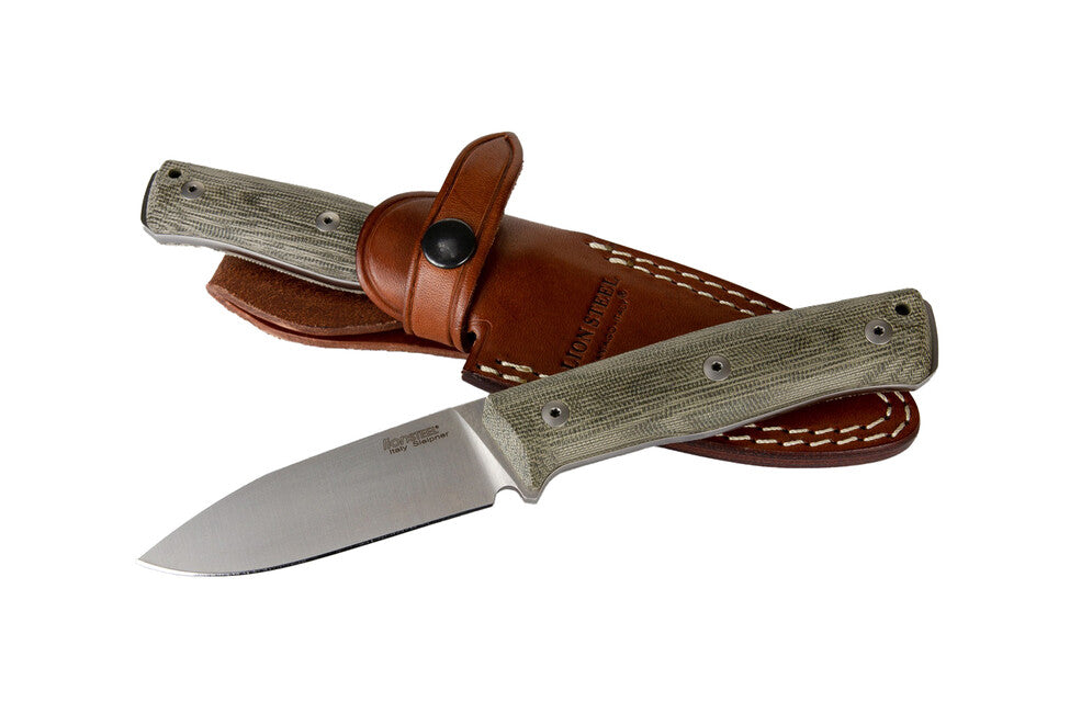 Lionsteel Sleipner B35 CVG Bushcraft mit fester Klinge aus Stahl Messer