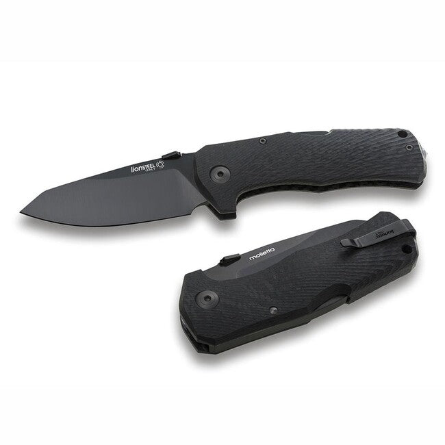 Lionsteel TM1 Sehr robustes taschenmesser mit schwarzer klinge