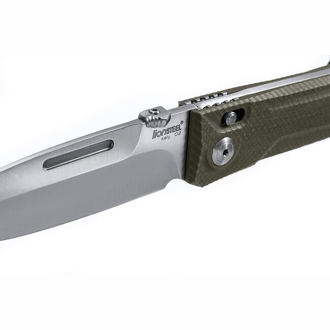 Lionsteel Big Daghetta Schließmesser mit Klinge aus Stahl D2 8710 GR