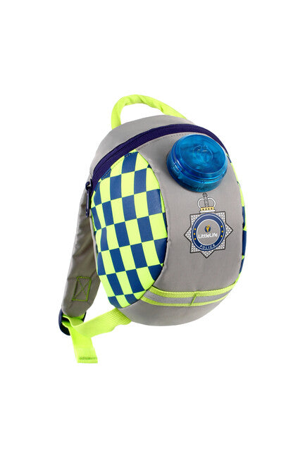LittleLife Polizei Notfallrucksack für Kleinkinder 2 L mit Blinklicht