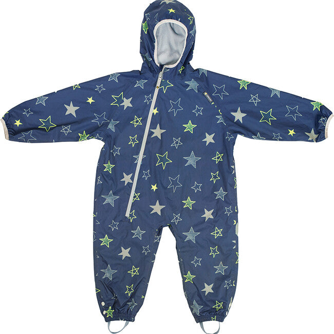 LittleLife Overall wasser- und winddichter mit Fleecefutter 6-12 Monate, Sterne
