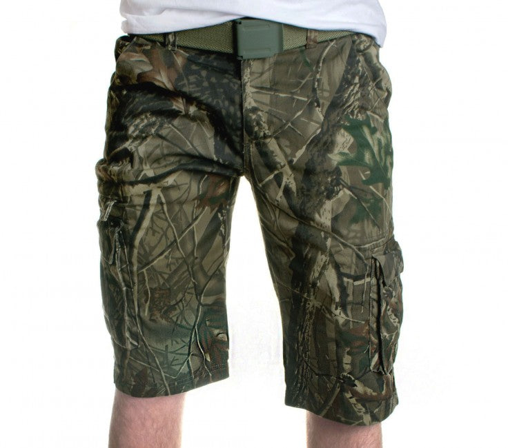 Loshan Leafy Real tree dunkel shorts