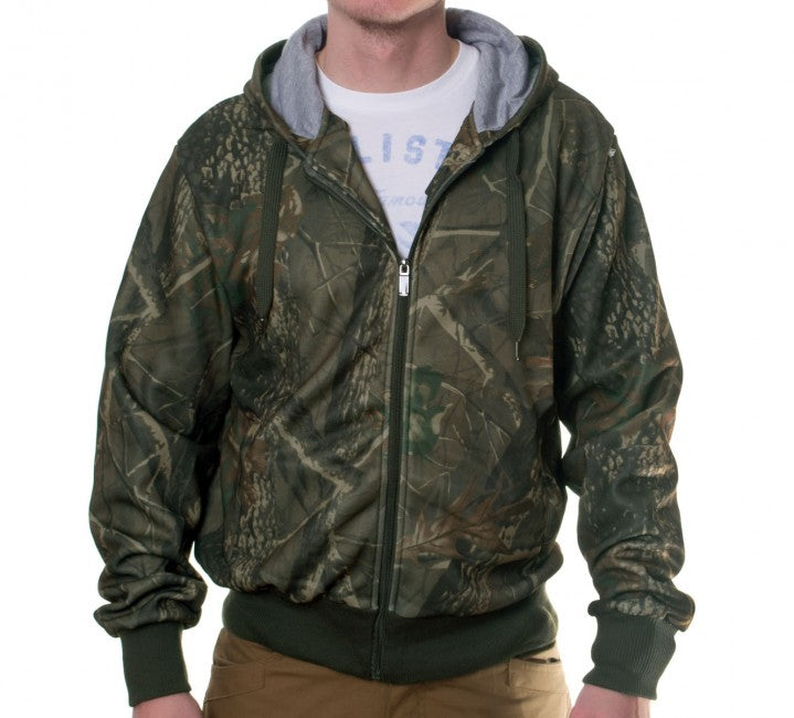 Loshan Sweatshirt Leafy, real tree tmava