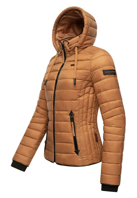Navahoo Lulana damen Übergangsjacke mit Kapuze, caramel brown