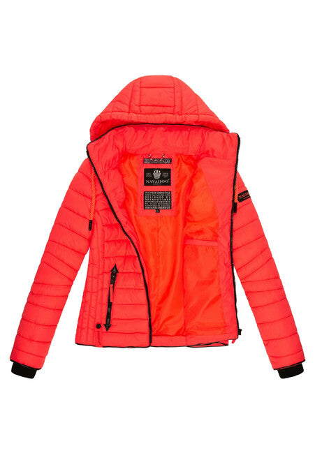 Navahoo Lulana damen Übergangsjacke mit Kapuze, neon coral