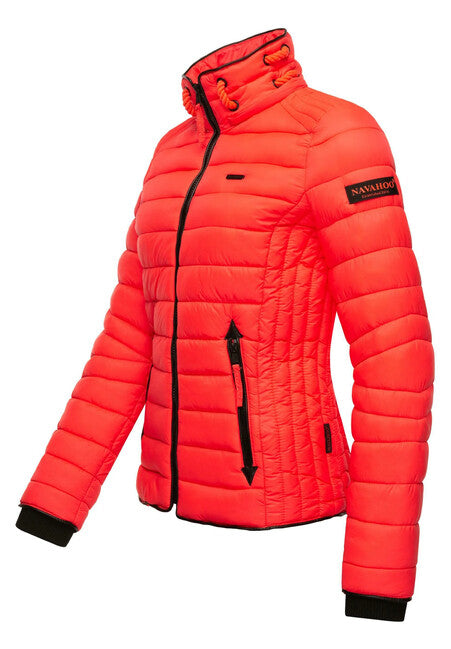 Navahoo Lulana damen Übergangsjacke mit Kapuze, neon coral