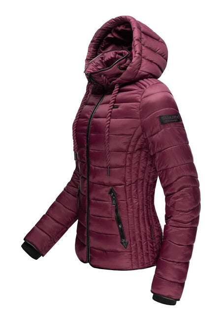 Navahoo Lulana damen Übergangsjacke mit Kapuze, weinrot
