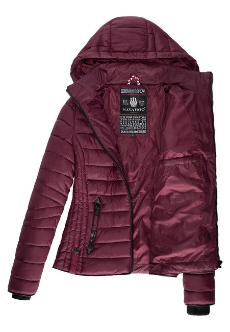 Navahoo Lulana damen Übergangsjacke mit Kapuze, weinrot