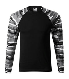 Malfini Camouflage langärmliges T-shirt, grau,160g/m2