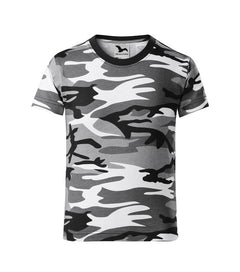 Malfini kids' short-sleeve t-shirt, camo grey