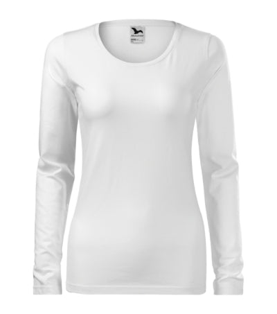 Malfini Slim damen langarm-T-shirt, weiß